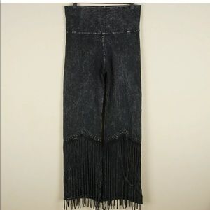 T Party Studded Fringe Western Yoga Pants L